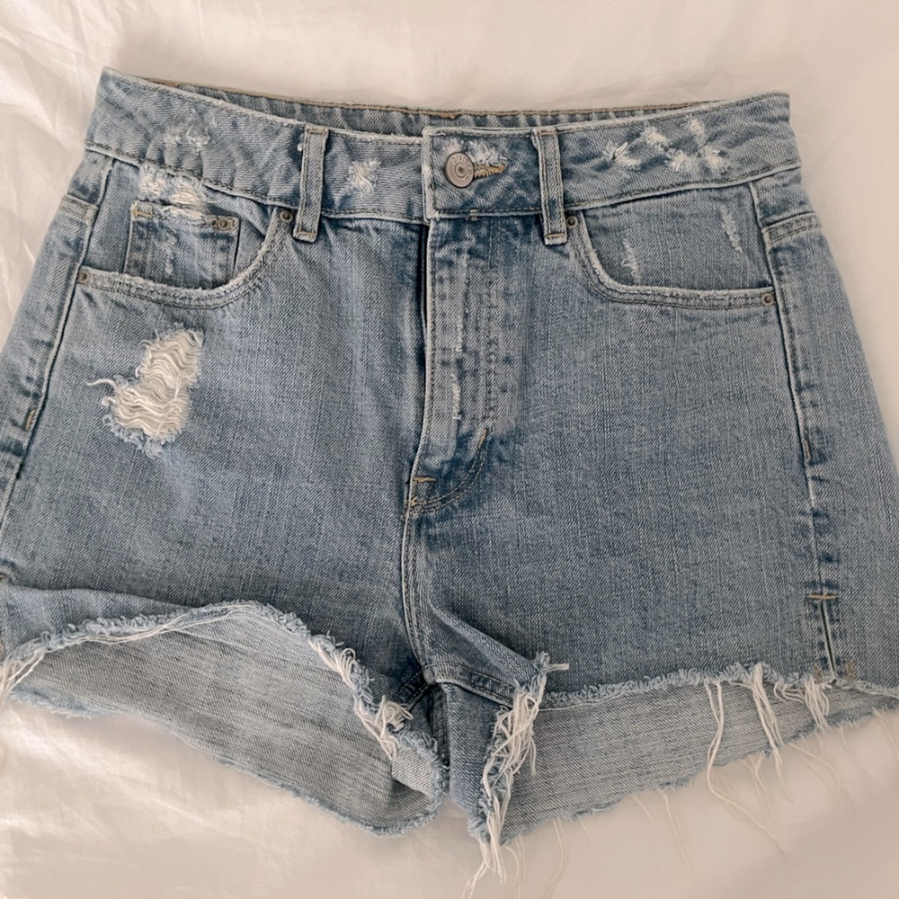 H&M high-waisted denim shorts